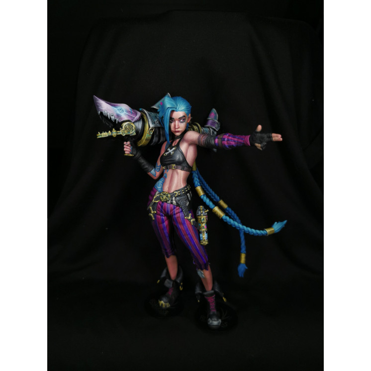 VENDU Tableau 3D JinX League of Legends avec boite de rangement
