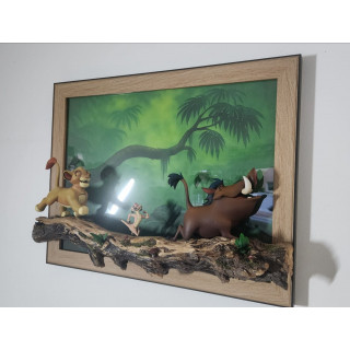 VENDU Tableau 3D Roi Lion Hakuna Matata