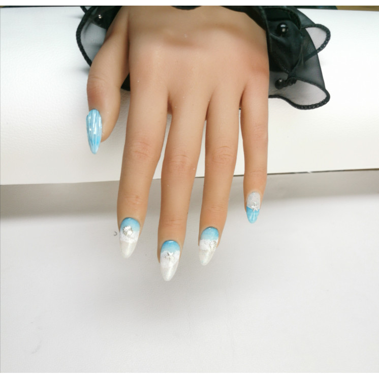 Press-on nails plage & océan – Coquillages & étoiles – Été – MyWorldByEnz