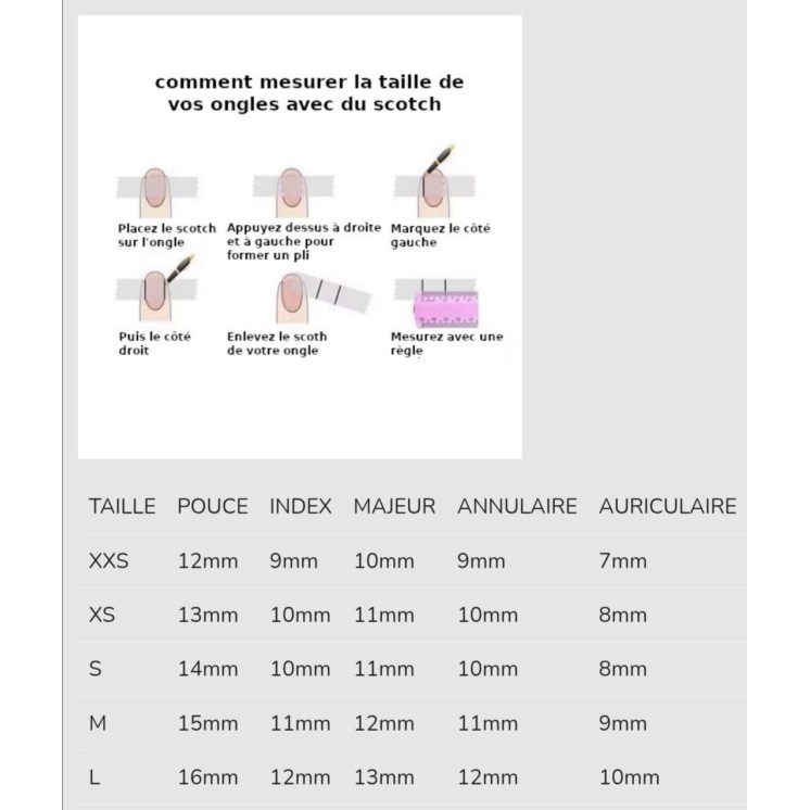 Press-on nails bleu nuit & rose pâle – Liseré doré chic – MyWorldByEnz