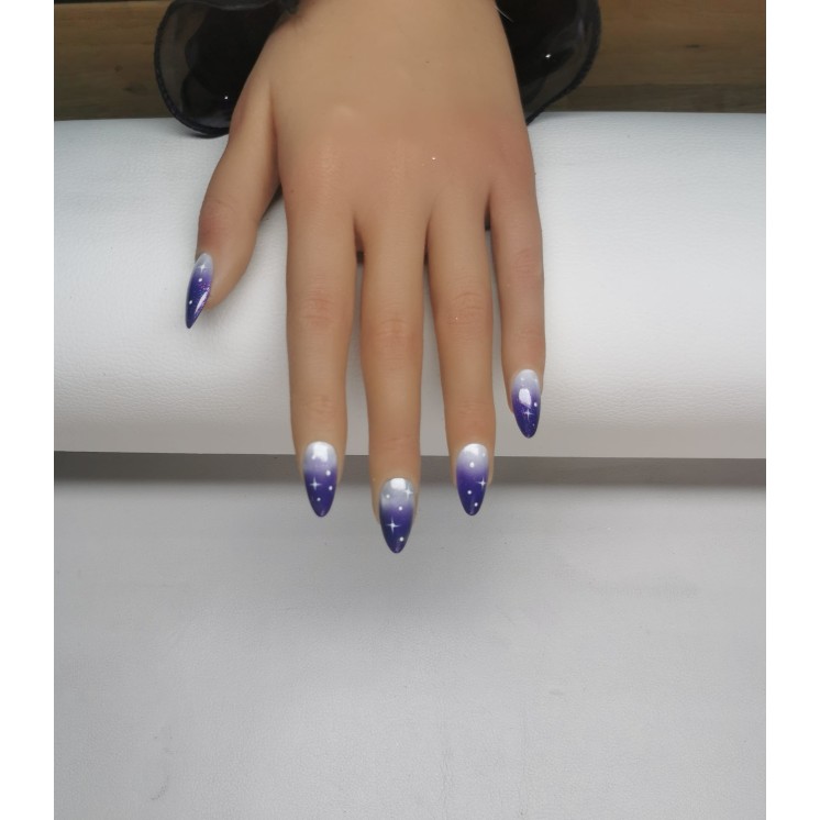 Press-on nails Cantarella – Wuthering Waves – Galaxie violette | MyWorldByEnz